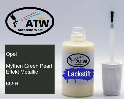 Opel, Mythen Green Pearl Effekt Metallic, 655R: 20ml Lackstift, von ATW Autoteile West.